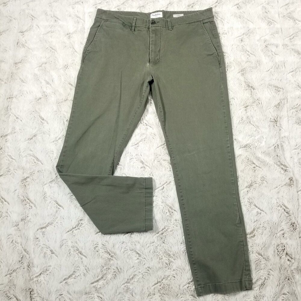 Goodfellow co Pants Chino Mens 38×32 Gray Flat front Straight